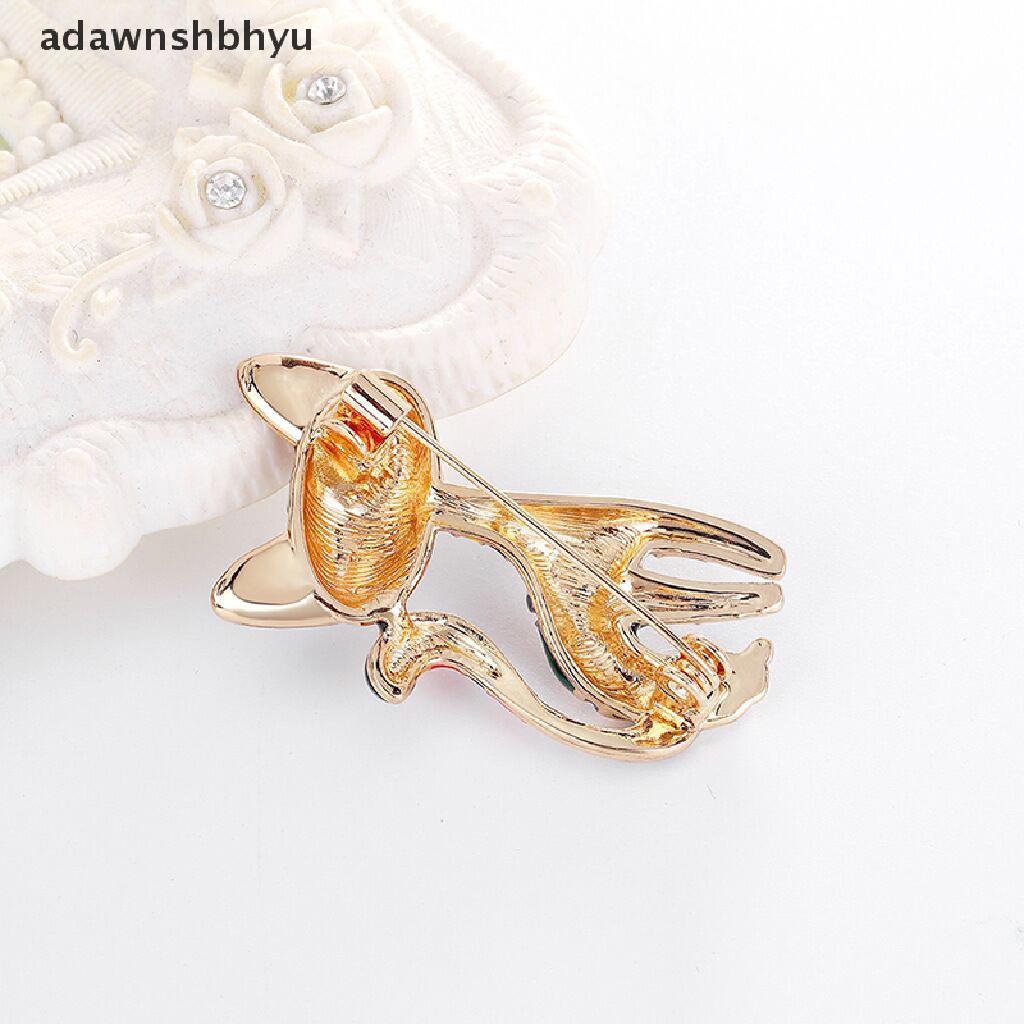 Adawnshbhyu Cina Angin Kucing Enamel Bros Pin Bunga Warna-Warni Seni Abstrak Hewan Pin ID