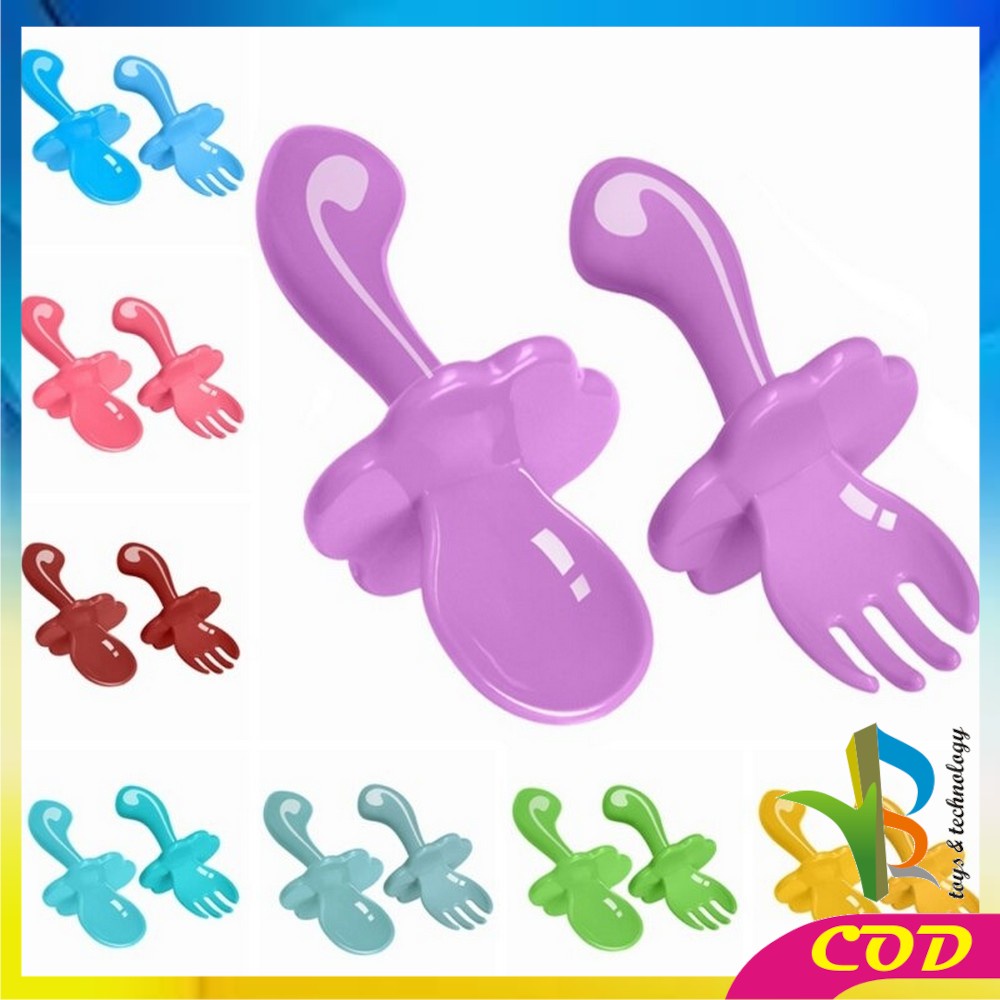 RB-C51 Sendok Garpu Set Alat Makan Anak Bayi Perlengkapan Makan Bayi BPA FREE Training Spoon &amp; Fork