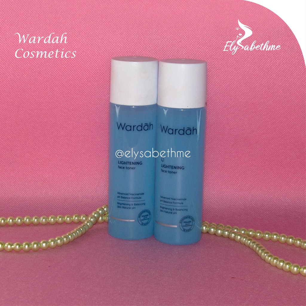 ✿ELYSABETHME✿ Wardah lightening toner wajah biru botol pembersih penyegar face memutihkan