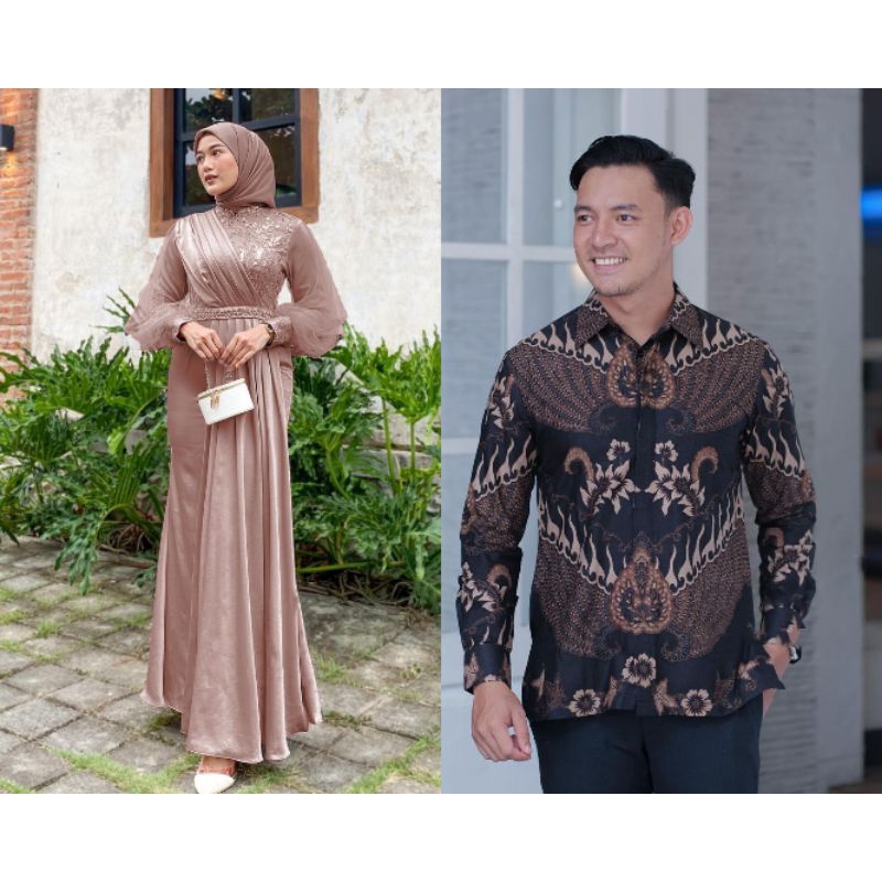 BATIK COUPLE MODERN | BATIK COUPLE PASANGAN | BATIK COUPLE KELUARGA | GAMIS TERBARU 2023 LEBARAN WANITA | GAMIS BRUKAT | DRESS KONDANGAN REMAJA | DRESS WANITA | MAXI DRESS AULIYA NUDE SERIES