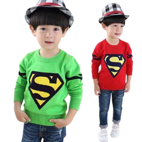 KALILA - SUPERMAN Kids Sweater Anak Laki Laki Umur 3 - 5 Tahun / Bahan Rajut