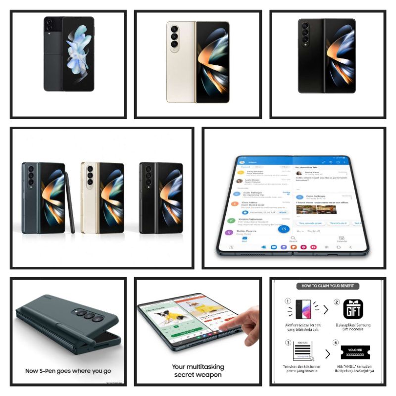 Samsung Galaxy Z Fold4 5G Smartphone 12GB 512GB + Samsung Care+ 1 thn