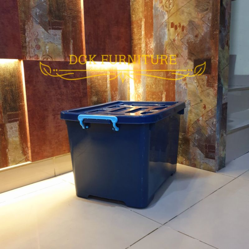 Kontainer Container Plastik 75 Liter 75 Litre 75 L 75L Biru Tua MURAH