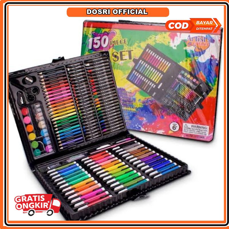 [ BISA COD ] CRAYON SET 150 PCS PENSIL WARNA ALAT LUKIS