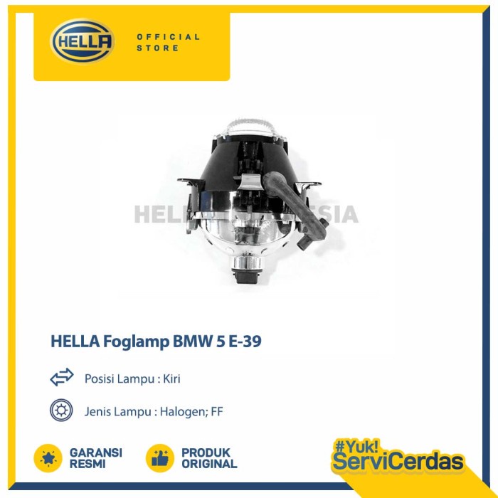 HELLA FOGLAMP BMW 5 E-39 (Kiri) - Lampu Kabut Mobil