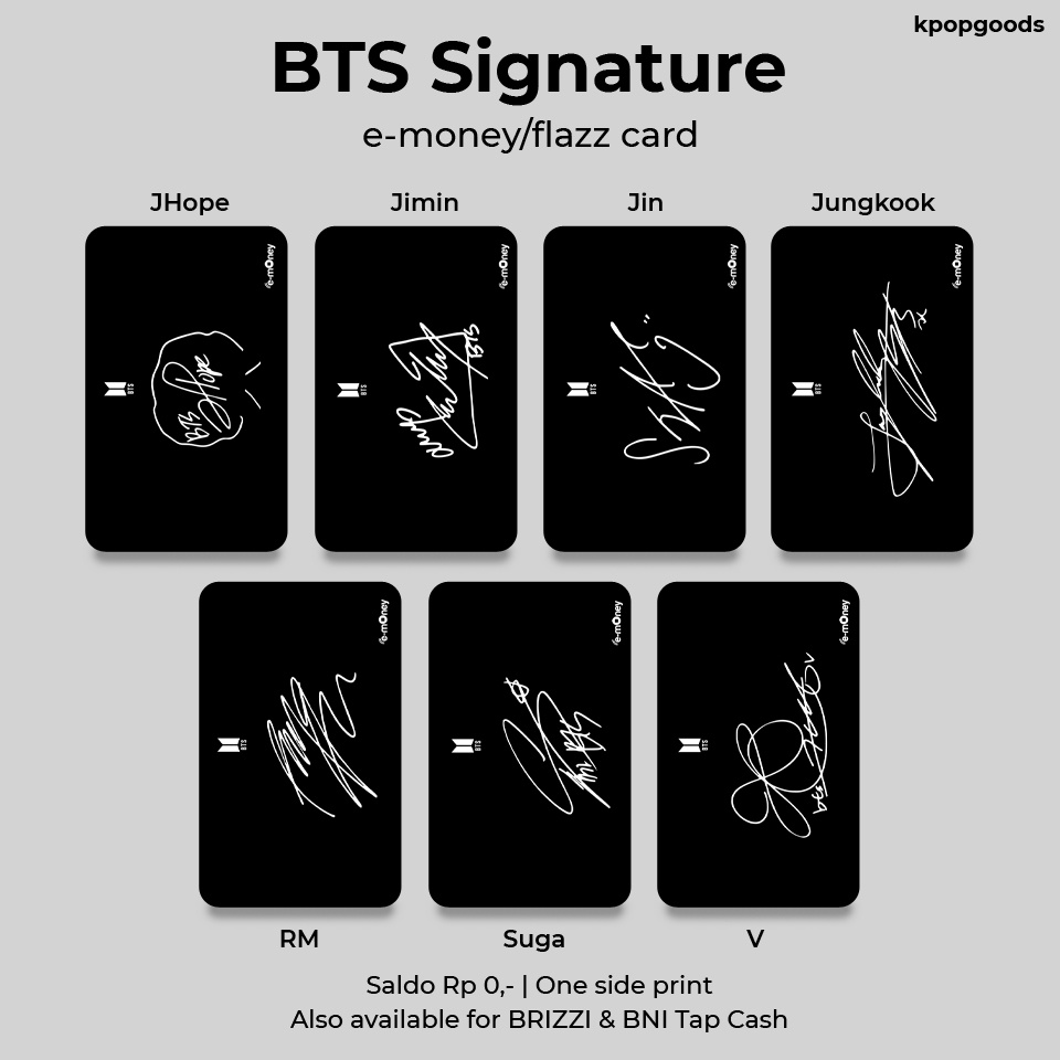 PRE ORDER!! EMONEY/FLAZZ BTS Signature