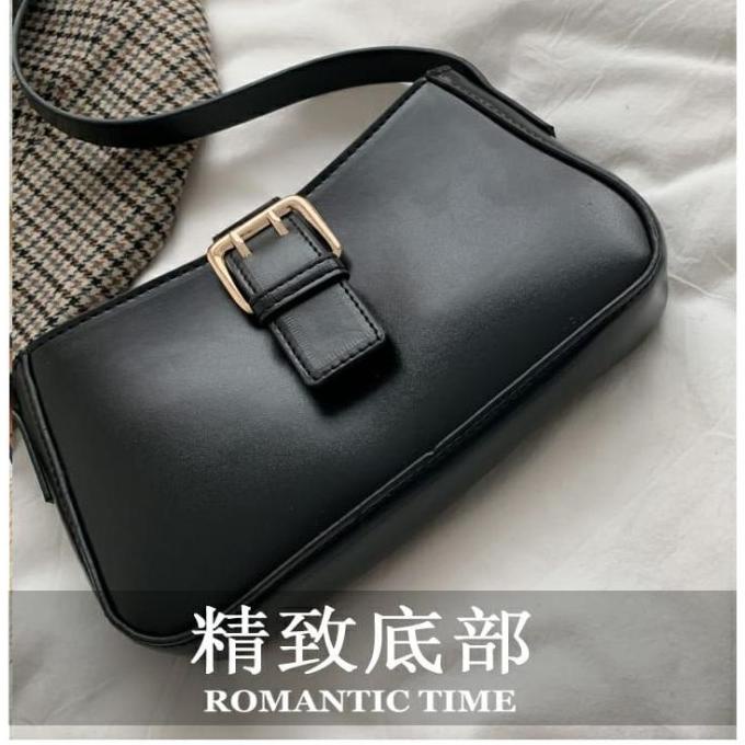 NEW TAS SELEMPANG WANITA HITAM KULIT TERBARU IMPORT BATAM BRANDED SRGE68546R