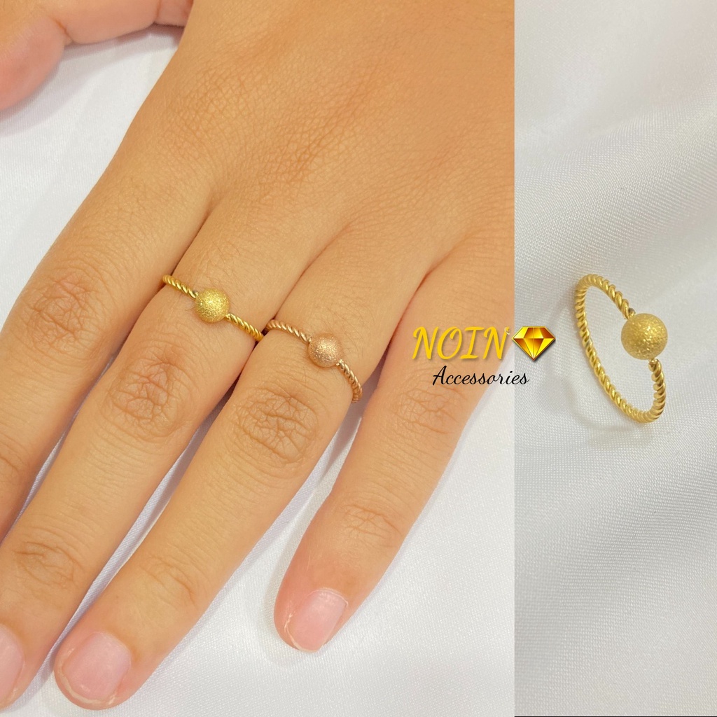 Cincin Titanium Wanita Kecil Cantik Ring Korean Style Anti Karat