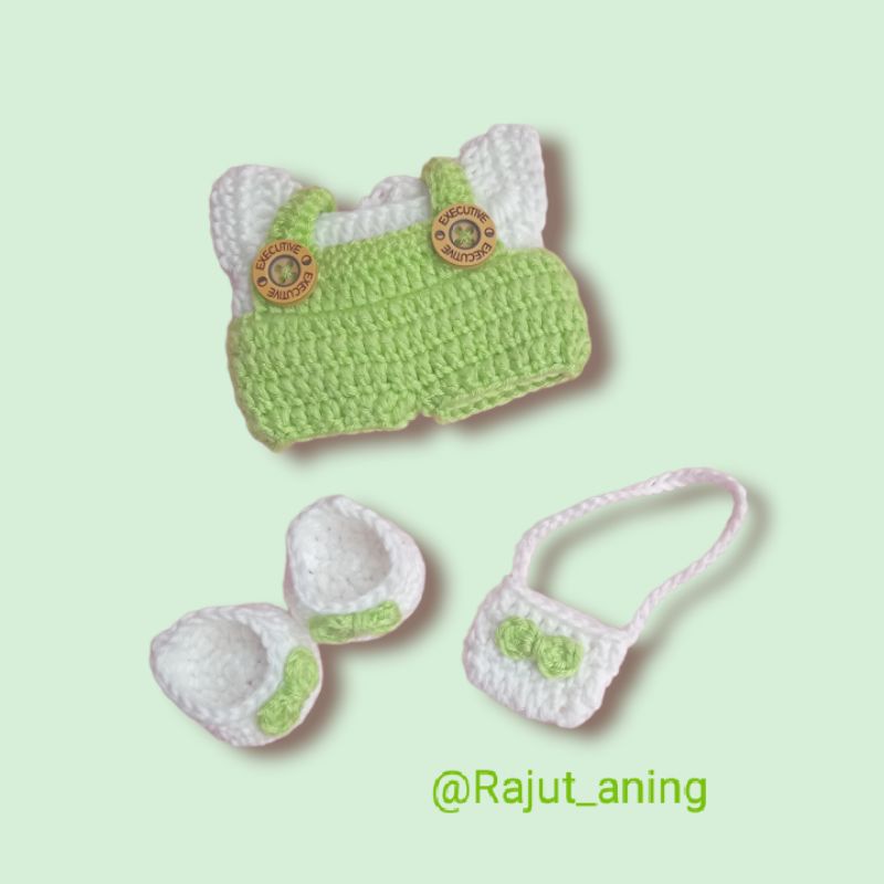 Costum baju overall boneka kpop 10cm dan 15cm /baju boneka