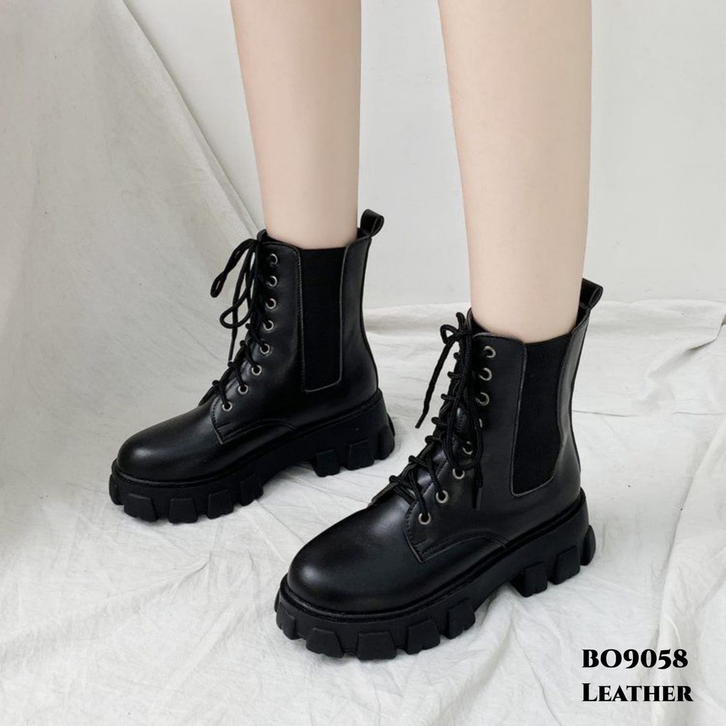 PRF Sepatu Boots Platform Stylish Korea BO9058