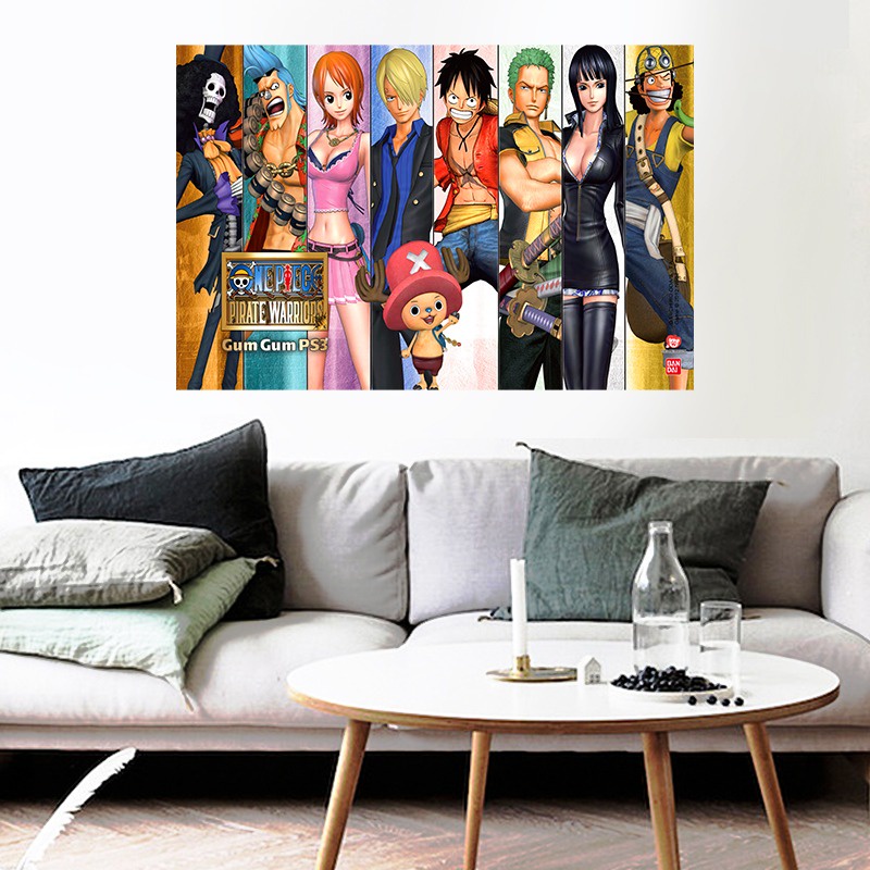 WALLSTIKER WALLSTICKER WALL STICKER STIKER DINDING ANIME ANIMASI FIGURE KARTUN ONEPIECE WALLPAPER ONE PIECE SANJI ZORO LUFFY NAMI WANTED WALSTICKER WALSTIKER PAPER TEMBOK WALLPEPER KARAKTER DEKORASI RUANG TAMU KAMAR TIDUK ANAK @banyak