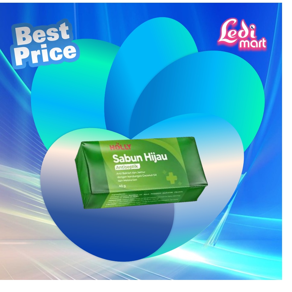 ORIGINAL Holly Sabun Antiseptik  Hijau Box 40gr 60gr 80gr / Antiseptik Anti Bakteri Jamur / Sabun / LEDI MART
