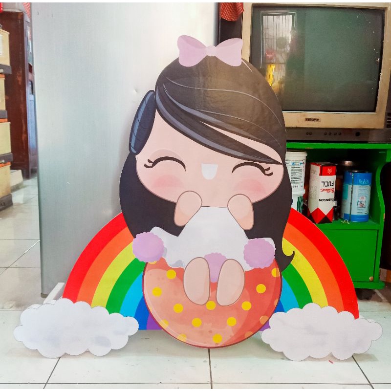 KARAKTER PRINCESS BABY DIGITAL PRINTING DEKORASI STYROFOAM