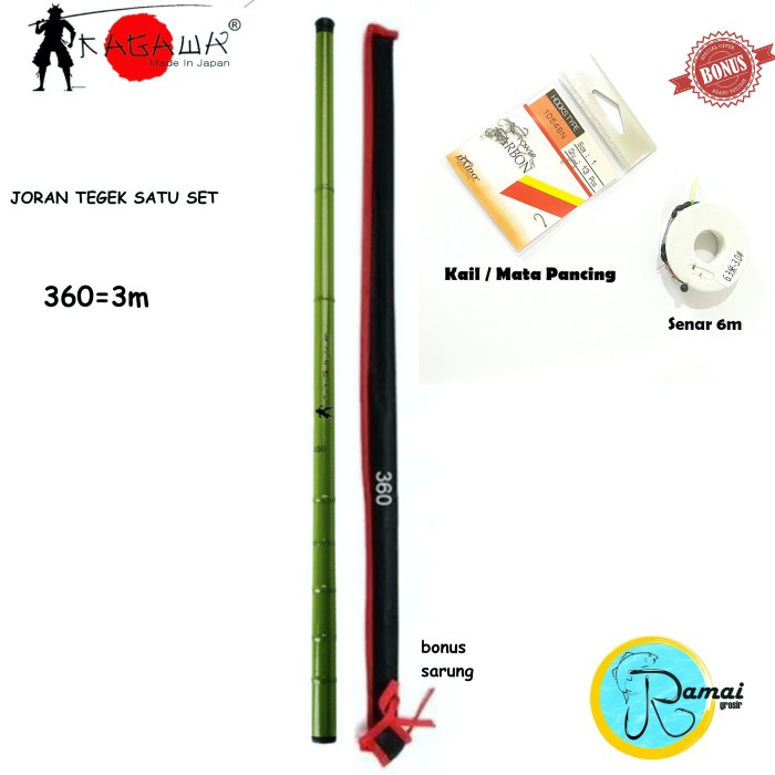 JORAN TEGEK 1 SET KOMPLIT SENAR KAIL PANCING TERJANGKAU HIJAU MURAH Kode1095