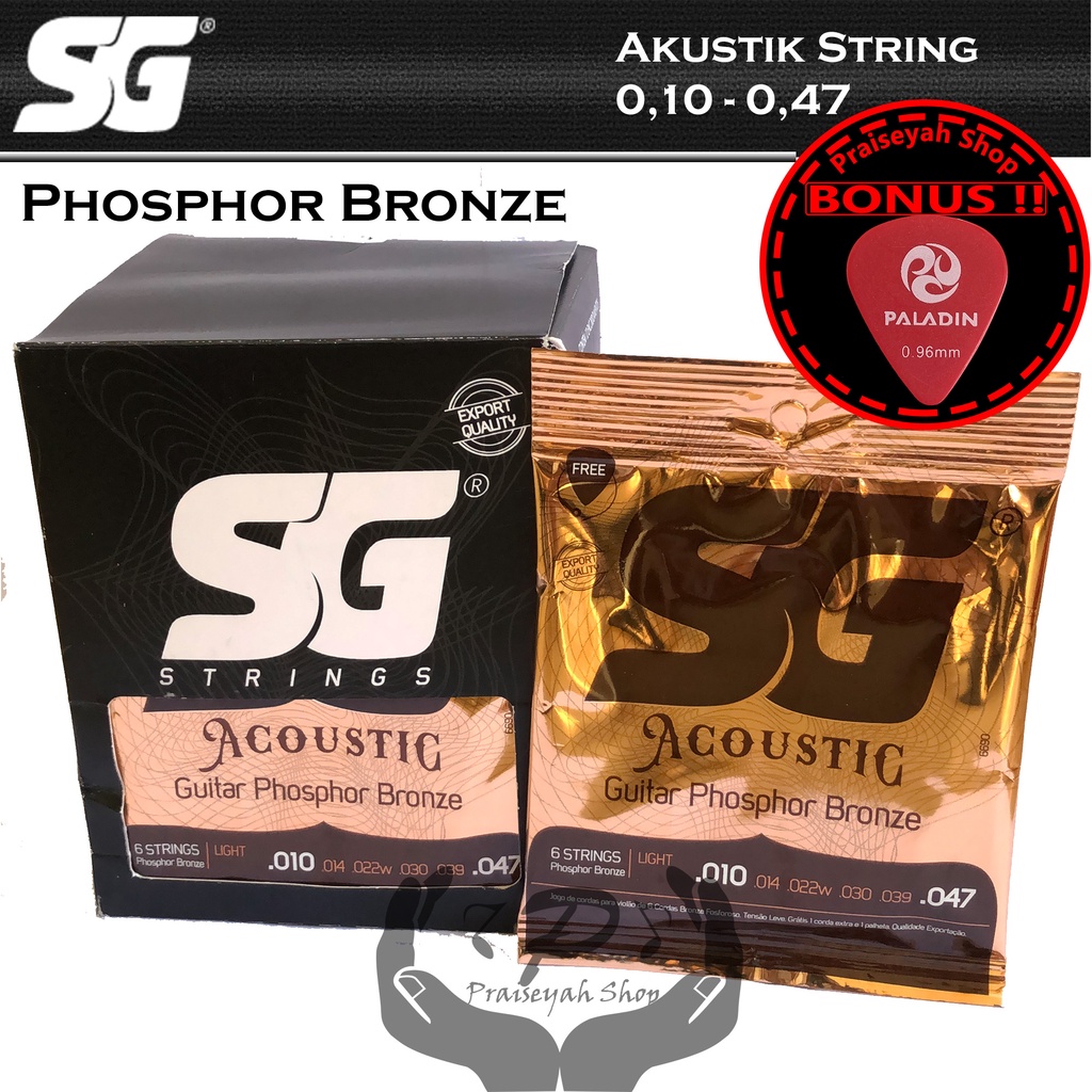 Senar Gitar Akustik String 010 SG Original Phosphor Bronze 011