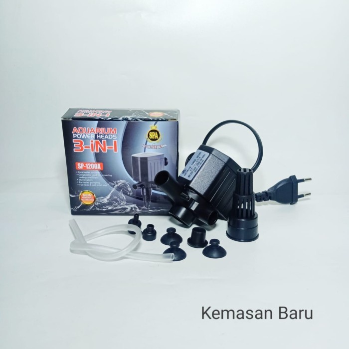 MESIN Aquarium Power Heads 3in1 Filter Celup SPA 1200 A 8 Watt AQUARIUM DAN AQUASCAPE