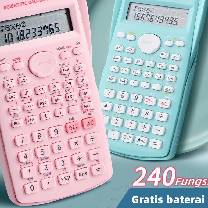 

Serbuuu Kalkulator Color Function Scientific Kalkulator 24 Fungsi Kalkulasi 3 Warna 1700 scientific calculator KK-82MS-D-Gratis baterai^^