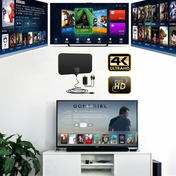 ANTENA STB TV DIGITAL INDOOR PENGUAT SINYAL DVB-T2 4K KABEL 3 METER