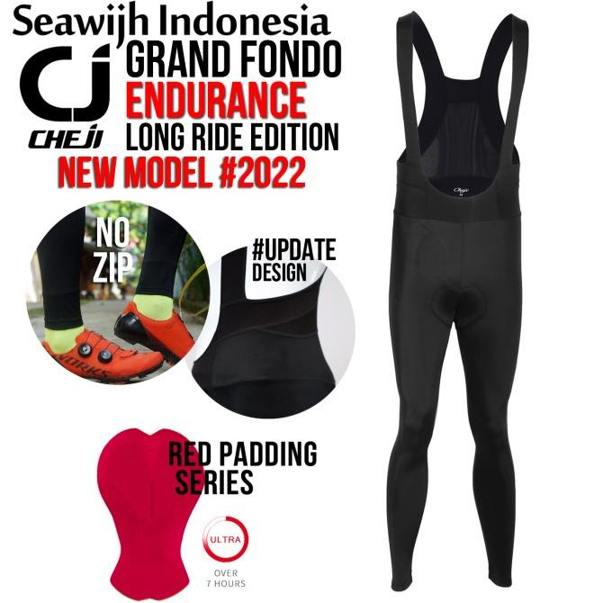 Diskon [COD] Celana Padding Bib Panjang Cheji Long Bib Cycling Pro Race Endurance