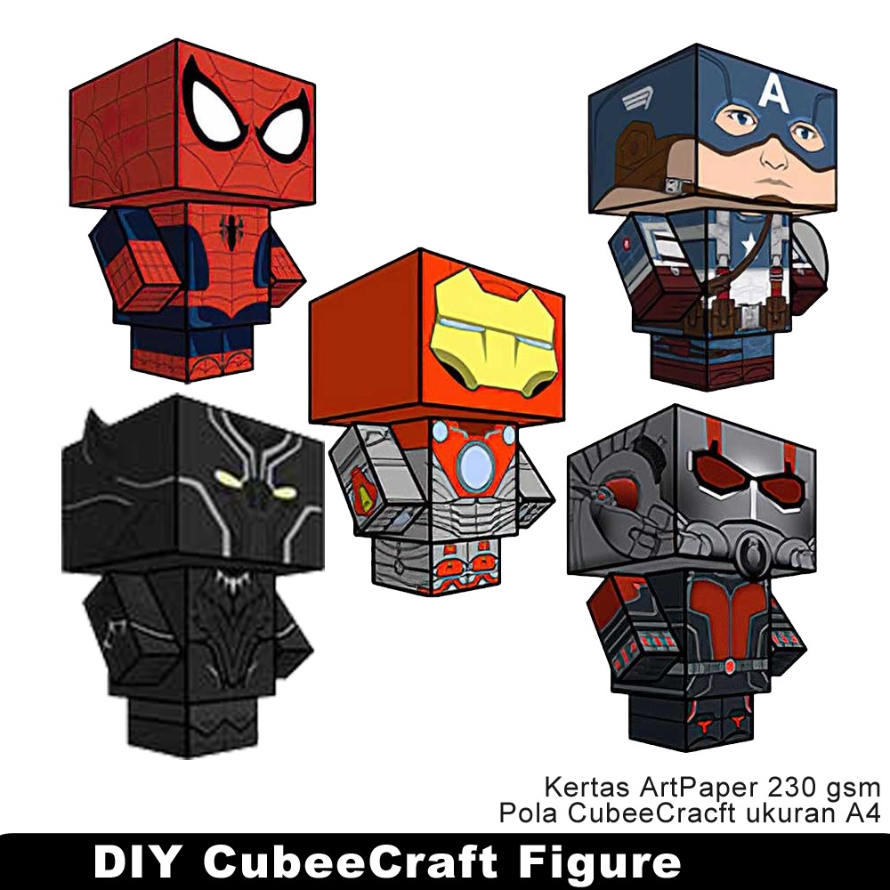 Papercraft Karakter Marvel | DIY Papercraft Cubeecraft