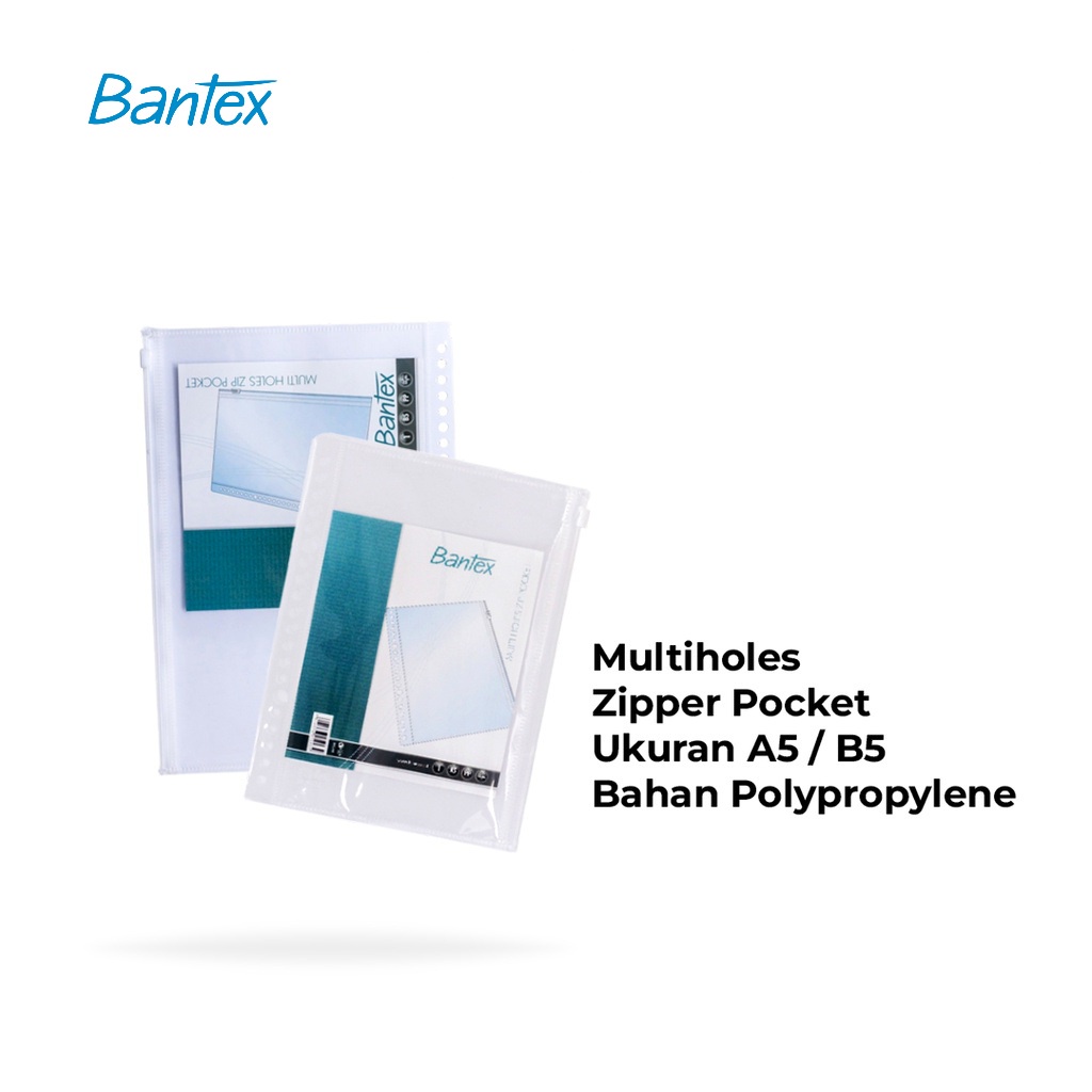 

Bantex Zipper Pocket Ukuran A5 / B5 Binder