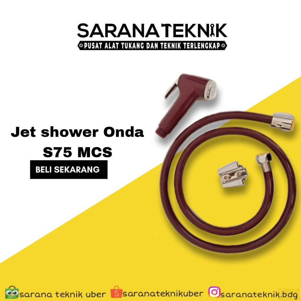 [SARANA TEKNIK] ONDA S75 MCS Jet Shower Cebok Semprotan Toilet Plastik PVC Set / selang semprot toil