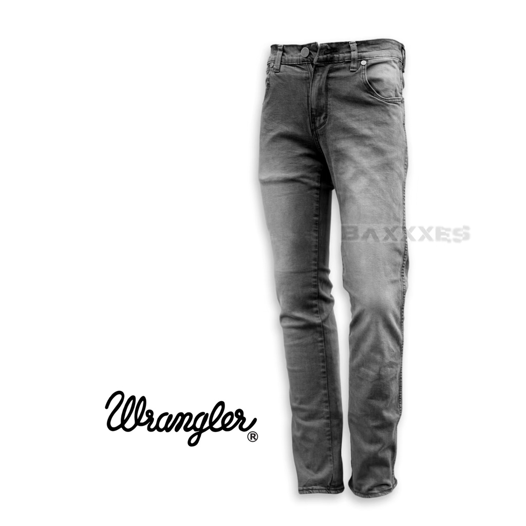 Wrangler Stretch Jeans - Celana Pnjang Pria - Light Grey