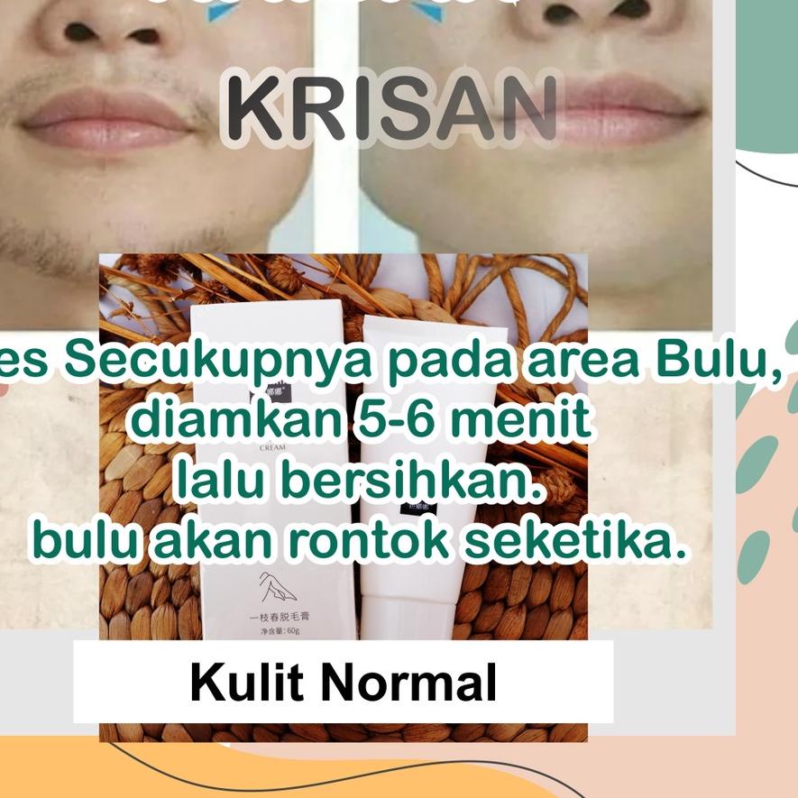 COD✔️BISA COD - Krisan Cream Krim Penghilang Perontok Bulu Pria Brewok Permanen Hair Removal Peronto