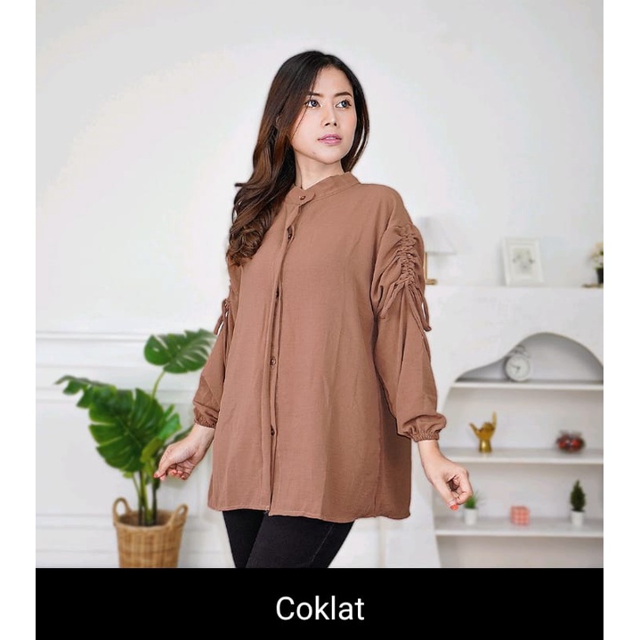 NunuLisaTan - Blouse PREMIUM serut crincle GAVILI