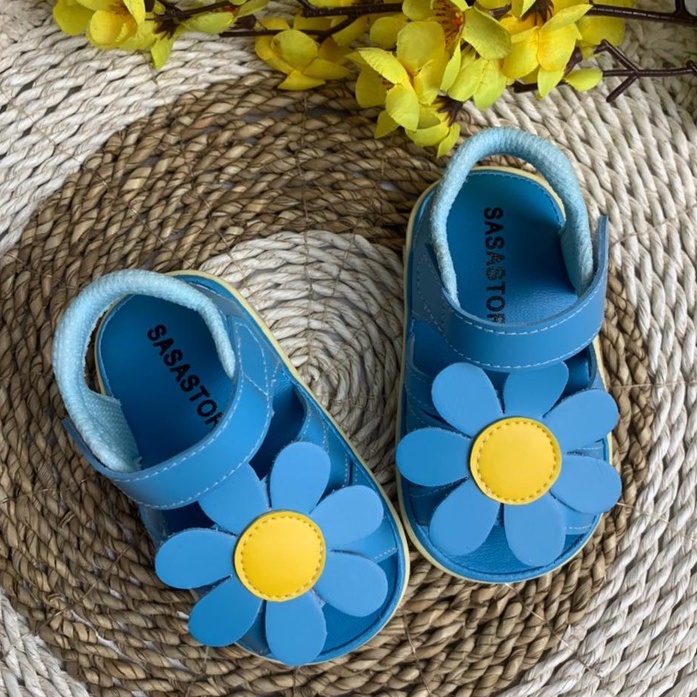 [TAMAN SEPATUKU] SEPATU SANDAL ANAK PEREMPUAN BUNGA BUNYI 1 2 3 TAHUN GAX22