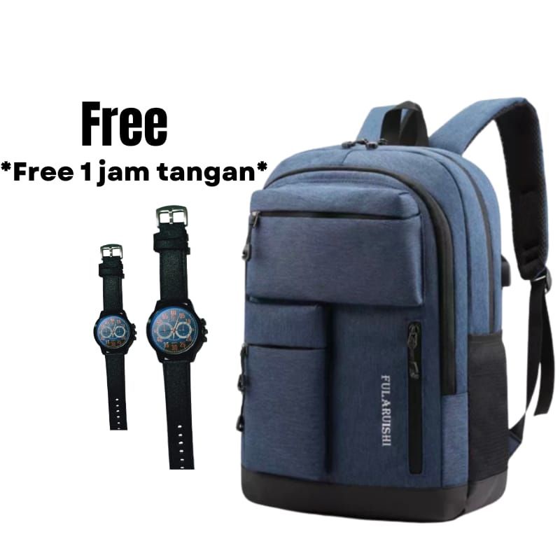 Tas Ransel Laki-laki Siswa Menengah Tas Ransel Laptop 16inc Ransel Pria Kapasitas Besar