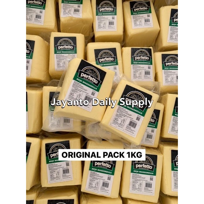 

GOJEK / GRAB - PERFETTO MOZZARELLA CHEESE - KEJU MOZARELLA 1KG TERLARIS TERPERCAYA ORIGINAL