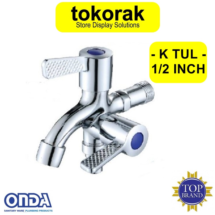 KRAN SHOWER MIXER DOUBLE K TUL ONDA KERAN CABANG DOBEL 1/2 INCH KTUL