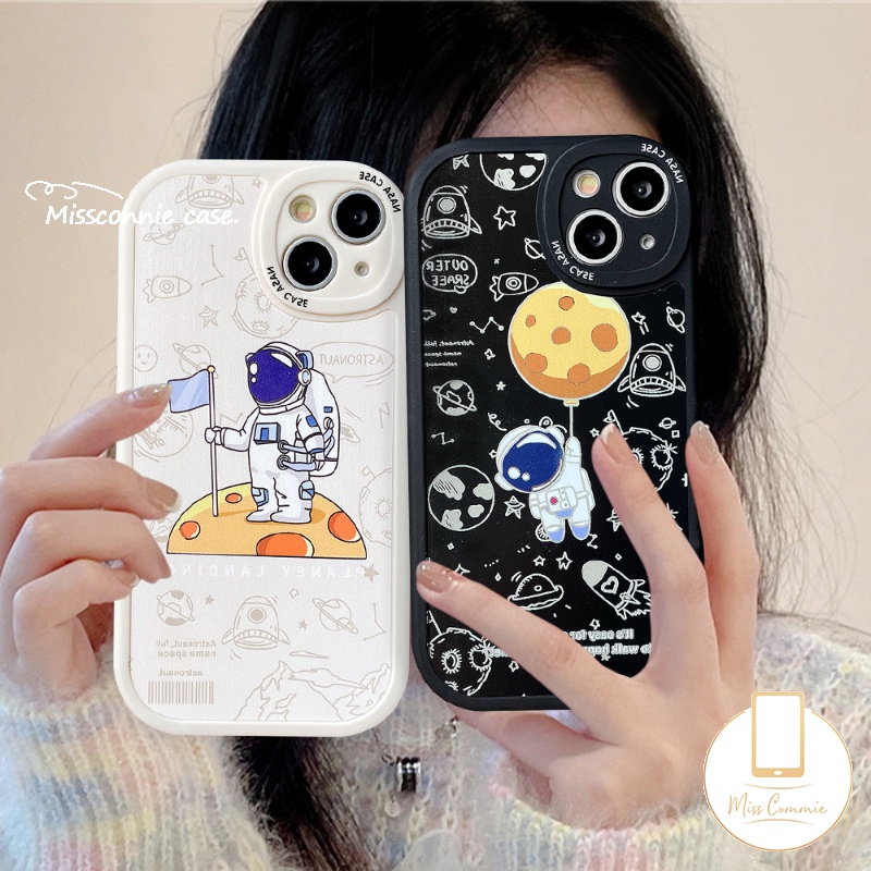 Case Untuk Samsung A04s A04 A03s A13 A12 A53 A14 A50s A30s A03 A23 A50 A32 A73 A02s A21s A52s A22 A33 A11 A20s A72 A52 A31 A10s A20 M23 A71 A51 Casing NASA Luar Angkasa Astronot Kartun Lembut