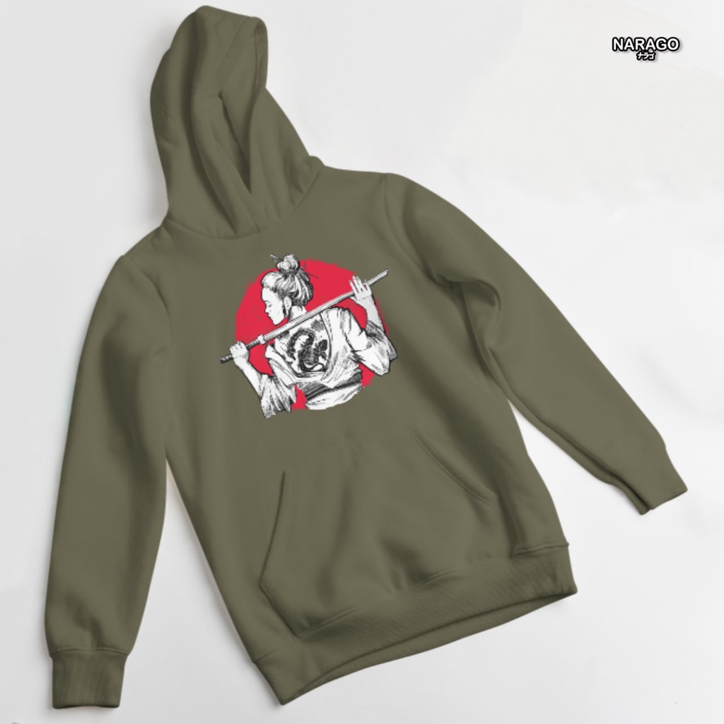 Nara.Grosir - Hoodie Jumper Samurai Girl l Sweater Hodie Unisex