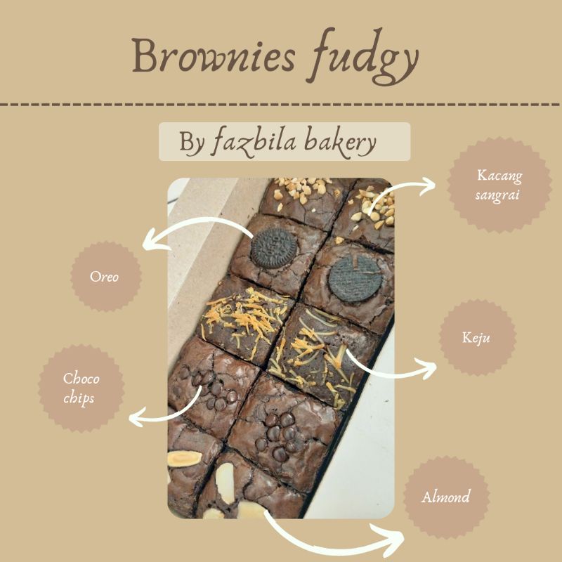 

Brownies fudgy coklat 22x10 (10 potong)