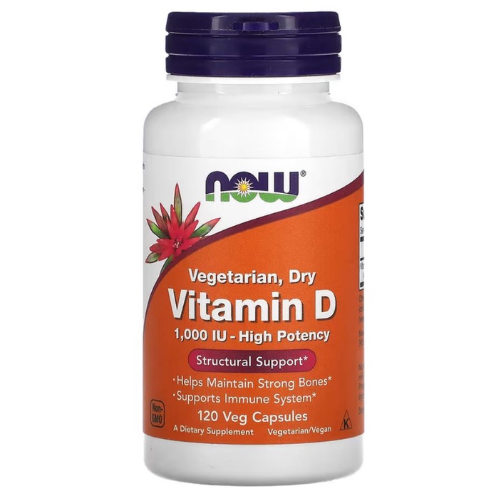 Now Food Vitamin D 1000 iu 120cap Vit D3 Kesehatan Tulang Imun ORI USA