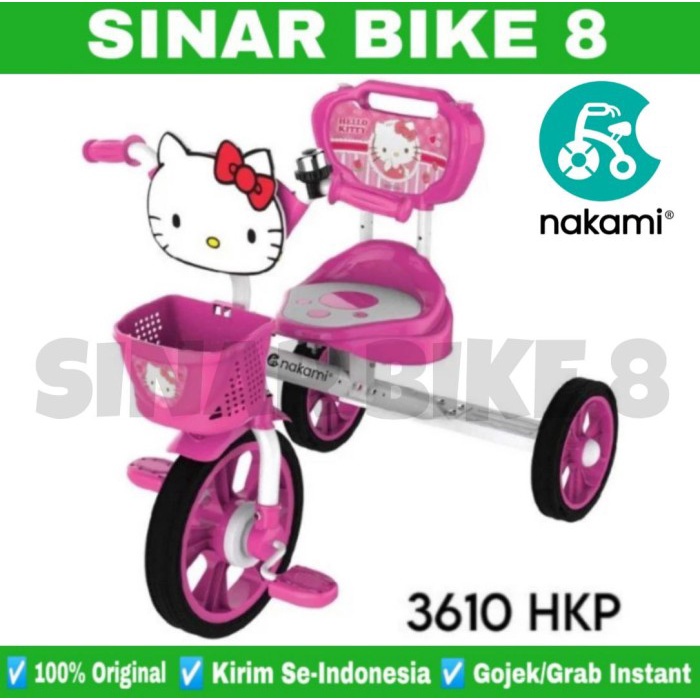 Sepeda Anak Roda Tiga Tameng Nakami 3610 Karakter