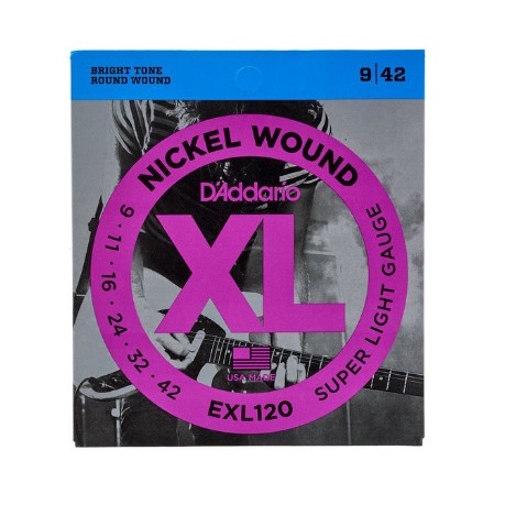 Senar Gitar Elektrik D'addario EXL120 09-42 Original