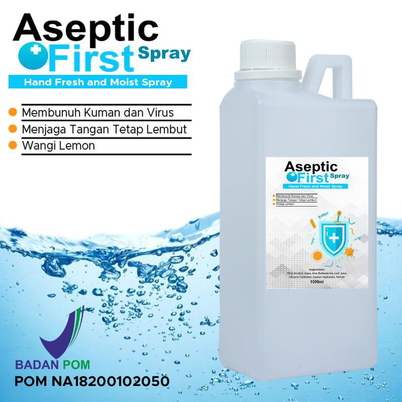 HAND SANITIZER SPRAY ASEPTIC FIRST CAIR 1 Liter (Refill)
