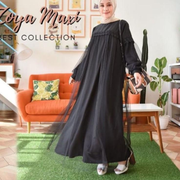 ZOYA MAXY- GAMIS PESTA TILLE RENDA - DRESS KONDANGAN {KY.11De22ν}