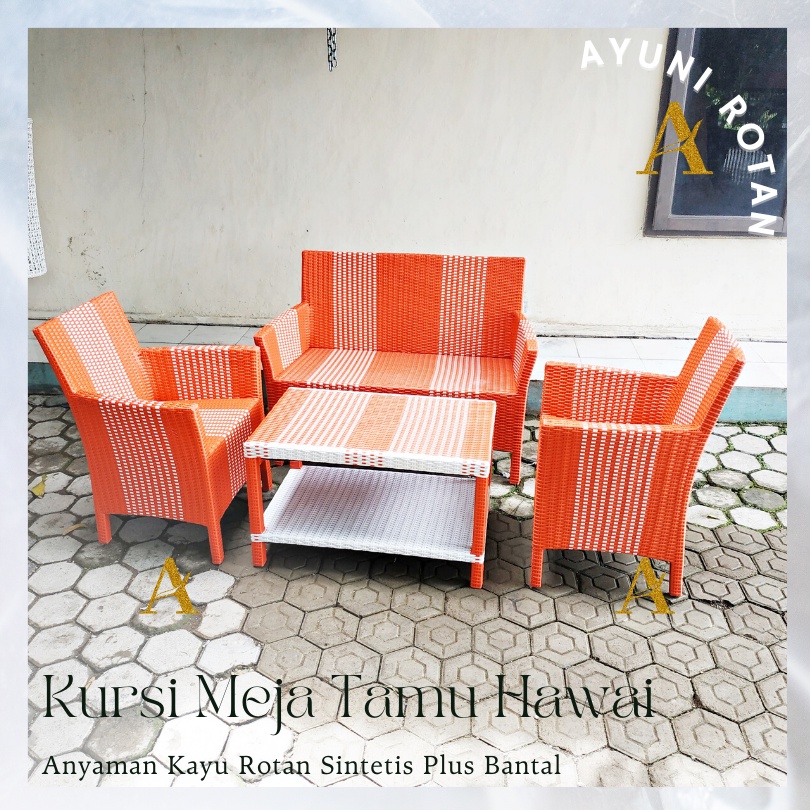 KURSI TAMU HAWAI ROTAN SINTETIS