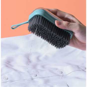 Sikat Pembersih Cleaning Brush Dengan Dispenser Tempat Sabun Cair Otomatis / Sikat Pembersih Baju Pakaian Laundry Sepatu Lantai Dapur Toilet Serbaguna Praktis Efisien Pencet Tekan / Cleaning Brush Alat Pembersih Noda Kotoran / Sikat Pembersih Multifungsi