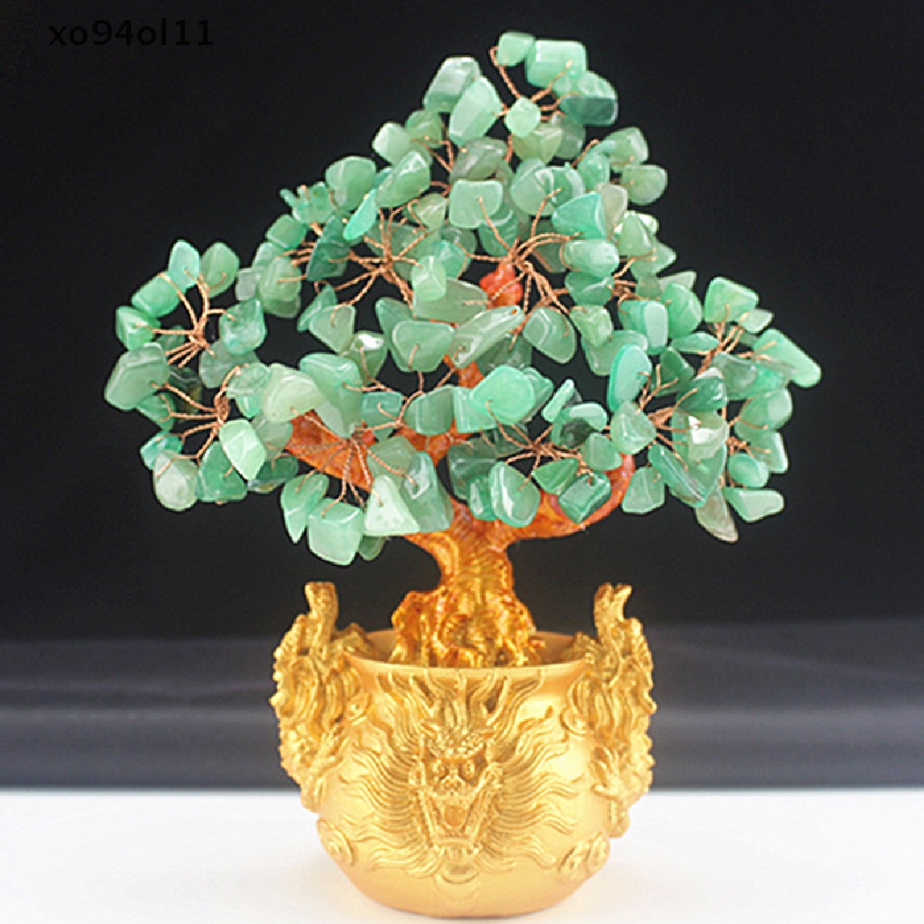 Xo Batu Dan Kristal citrine quartz crystal gem tree Untuk Hadiah Liburan OL