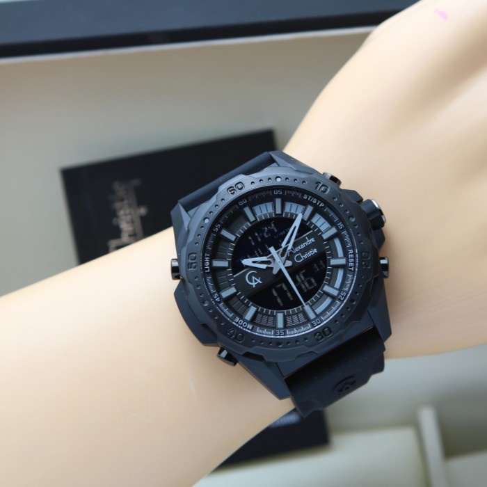 ALEXANDRE CHRISTIE AC 9370 FULL BLACK DOUBLE TIME. ORIGINAL