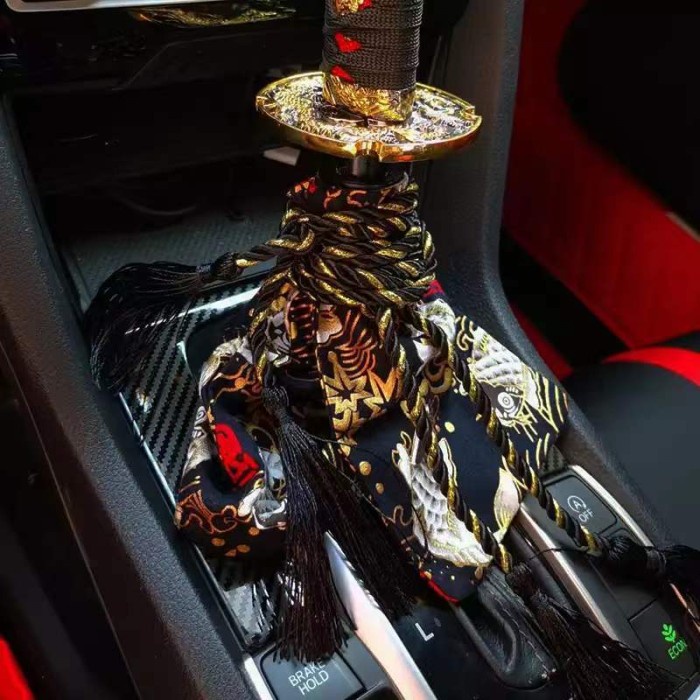Sarung Cover Kain Tali JDM Jepang Kenop Tuas Gigi Persneling Mobil