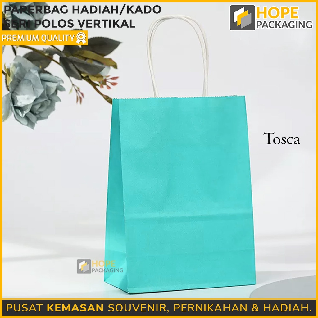 [ 3 pcs ] PaperBag Hadiah Polos M = 27x21x11 cm  / Kado Polos Warna / Kantong Kertas Kraft Paper Bag  Polos Goodie Bag souvenir lebaran