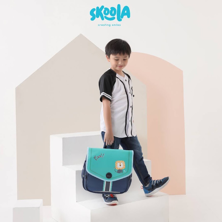 Skoola Tas Sekolah Anak Laki - Laki SD Ransel Horizontal Lion - Raia