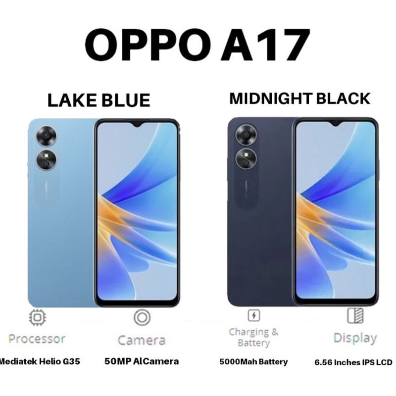 Oppo A17 New 2022  Ram 3+3gb/ 32gb