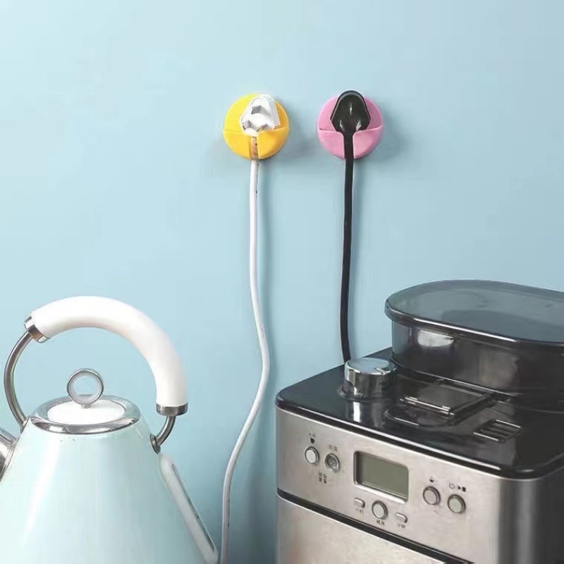 Rak Fix Charger Telepon Bebas Pukulan Bulat Smiley Hooks Self Adhesive Power Plug Holder Hemat Ruang Serba Serbi Organizer Alat Untuk Kamar Mandi Dapur Kantor